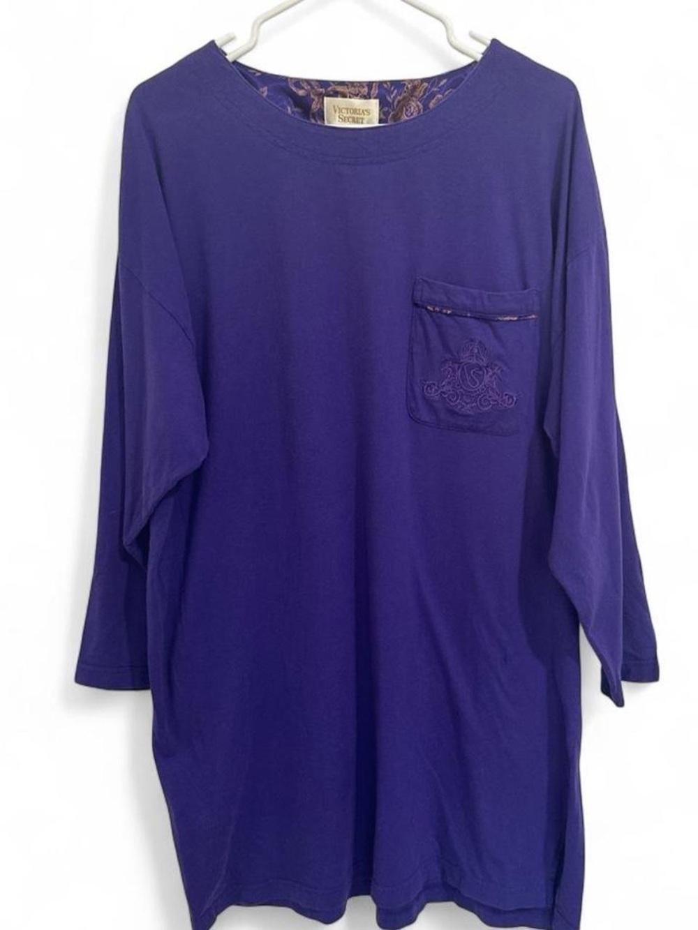 Vintage 90s Victoria's Secret Gold Label Purple Nightgown T-Shirt Dress Size L